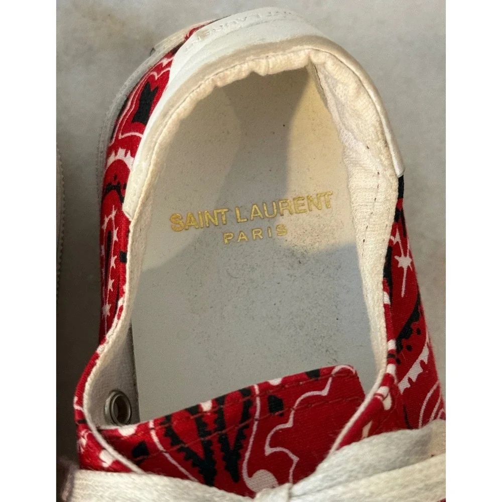 Saint Laurent Red Bandana‎ Paisley Low Top Sneakers